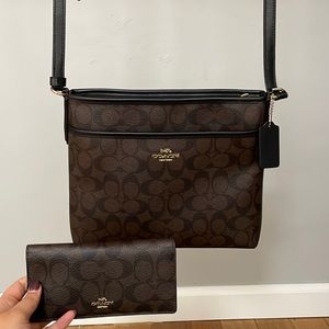 Coach Crossbody Purse with Checkbook Cover